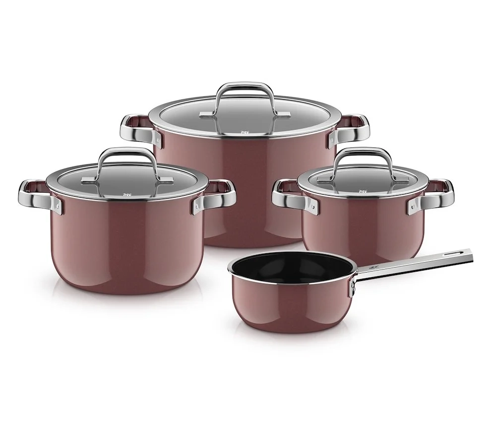 WMF - Fusiontec Mineral Pro - Zestaw garnków 4el. różowy kwarc