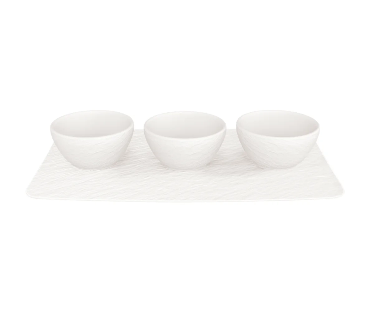 Villeroy&Boch - Manufacture Rock blanc - Zestaw do dipów 4el.