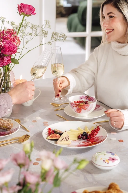 Villeroy&Boch - Rose Garden - Zestaw kieliszków do szampana 4el