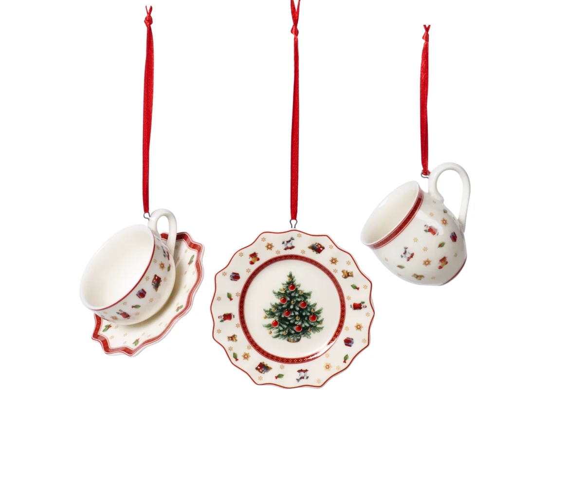 Villeroy&Boch - Toy's Delight Decoration - Zawieszki zastawa biała 3el.