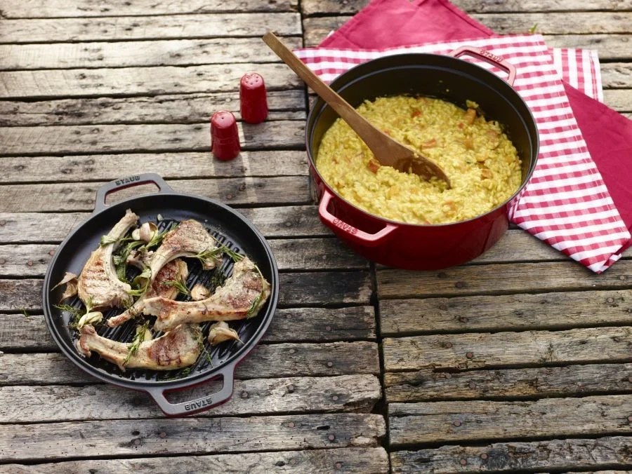 Staub – Pure Grill – Patelnia grillowa 22 cm wiśnia