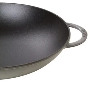 Staub – Wok ze szklaną pokrywą 37 cm szary grafit