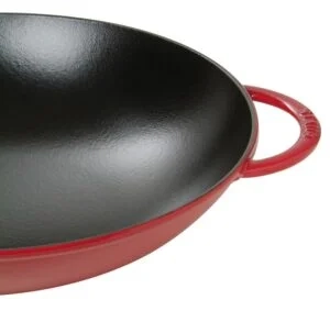 Staub – Wok ze szklaną pokrywą 37 cm wiśnia