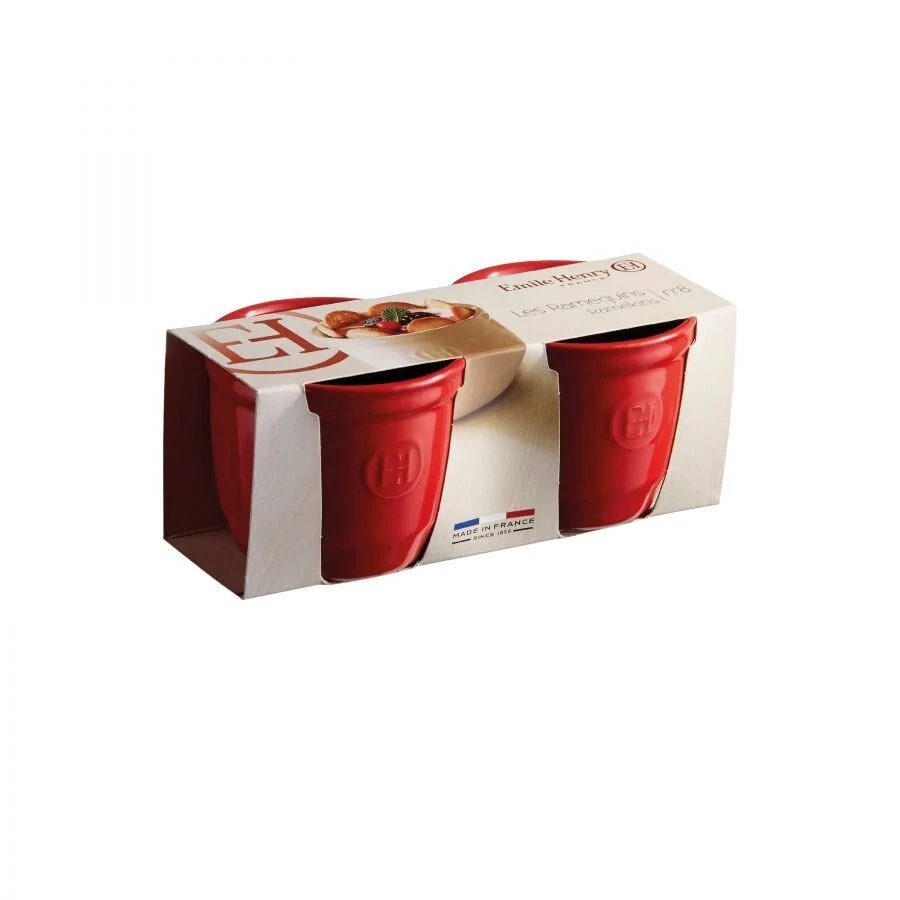 Emile Henry - Emile Henry - Zestaw naczyń ramekin 2el (0,17l) - czerwony - obrazek 3