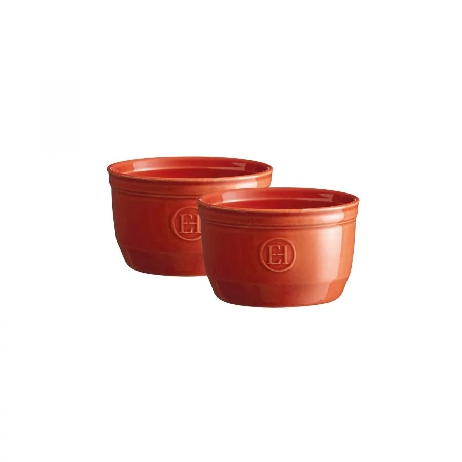 Emile Henry - Zestaw naczyń ramekin 2el (0,25l) - czerwony