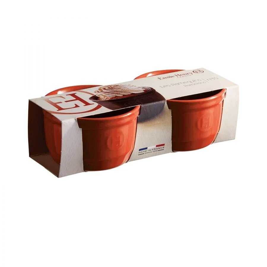 Emile Henry - Zestaw naczyń ramekin 2el (0,25l) - czerwony - obrazek 3