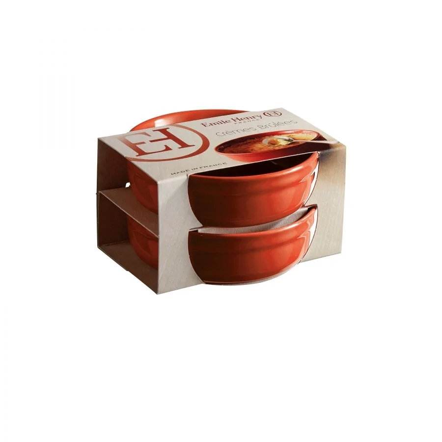Emile Henry - Zestaw dwóch miseczek creme brulee - czerwony - obrazek 2