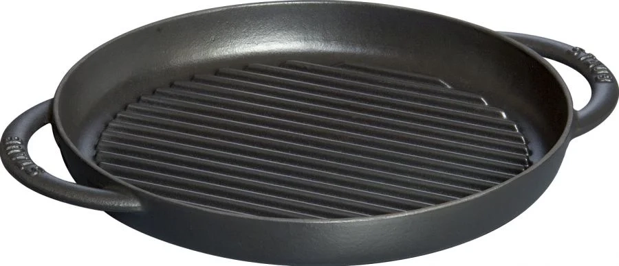 Staub – Pure Grill – Patelnia grillowa 26 cm czarna okrągła
