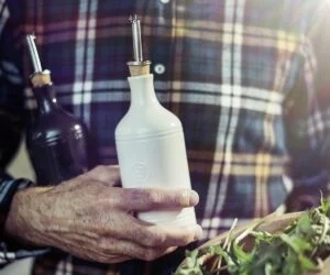 Emile Henry - Butelka na oliwę 450ml - kremowy