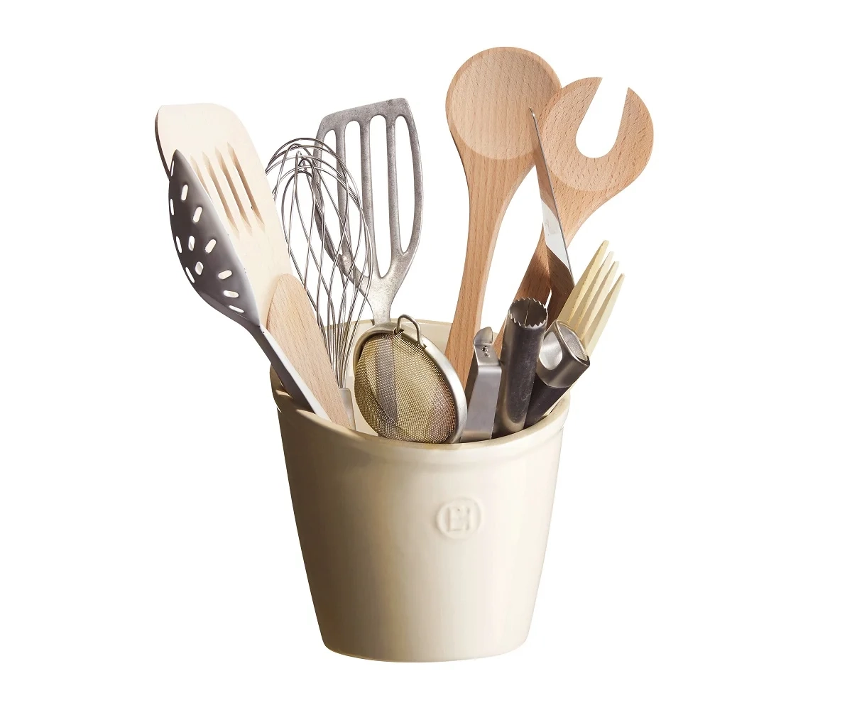 Emile Henry - Pojemnik na przybory kuchenne - kremowy