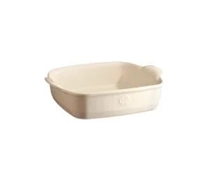 Emile Henry - Kwadratowe naczynie do zapiekania 28x24 cm - kremowy