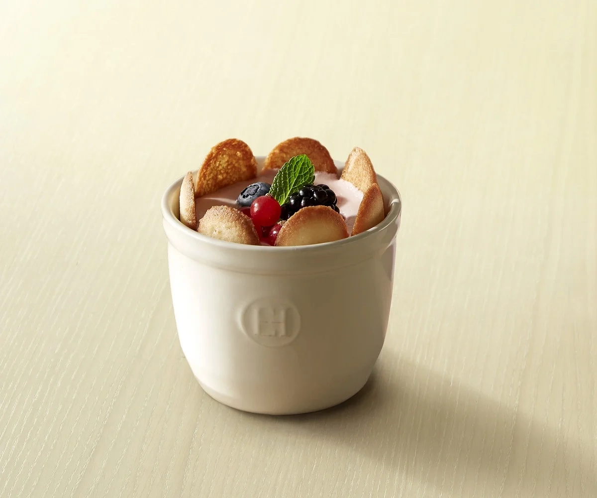 Emile Henry - Zestaw naczyń ramekin 2el (0,17l) - kremowy