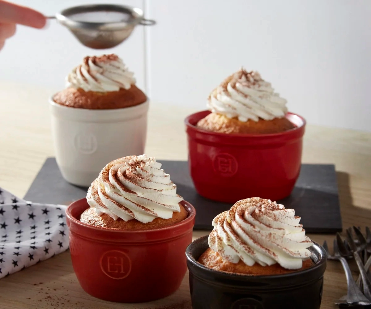 Emile Henry - Zestaw naczyń ramekin 2 el(0,25l) - kremowy