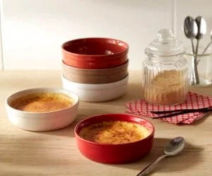 Emile Henry - Zestaw dwóch miseczek creme brulee - kremowy