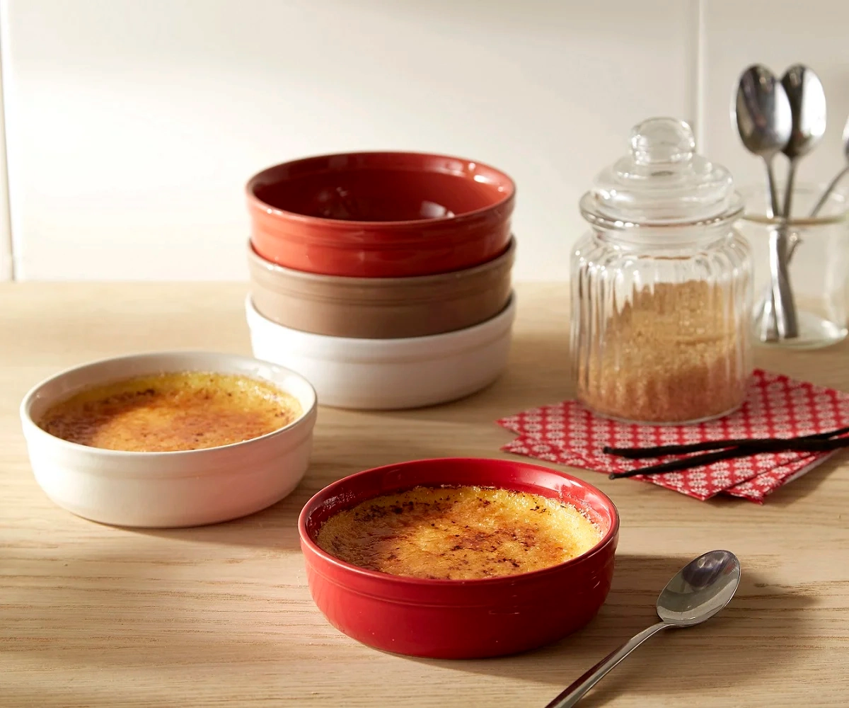 Emile Henry - Zestaw dwóch miseczek creme brulee - kremowy