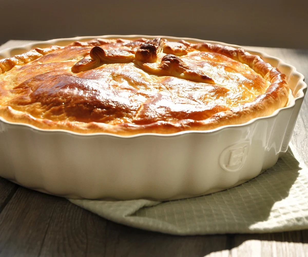 Emile Henry - Naczynie do tarty 24 cm - kremowy