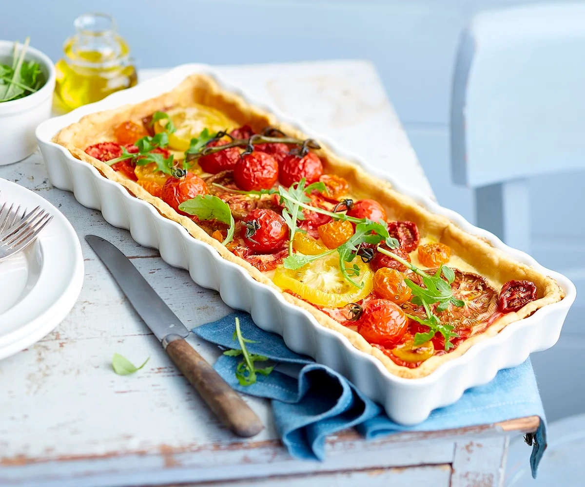 Emile Henry - Prostokątne naczynie do tarty- 36×15×5cm - kremowy