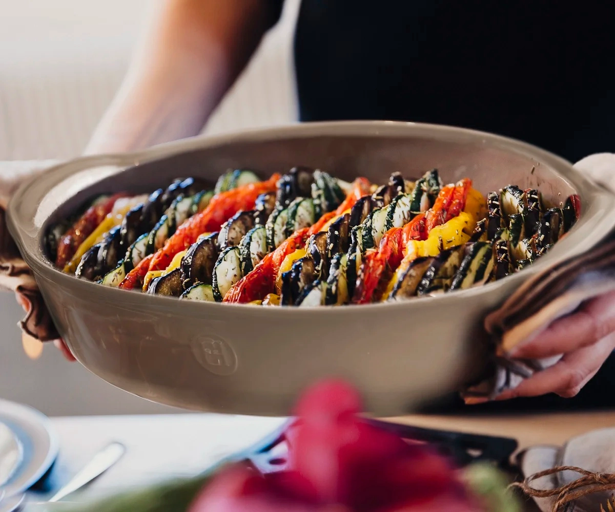 Emile Henry - Małe owalne naczynie do zapiekania - 24×17,5cm - kremowy