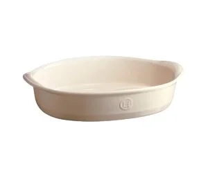 Emile Henry - Owalne naczynie do zapiekania - 35×22,5 - kremowy