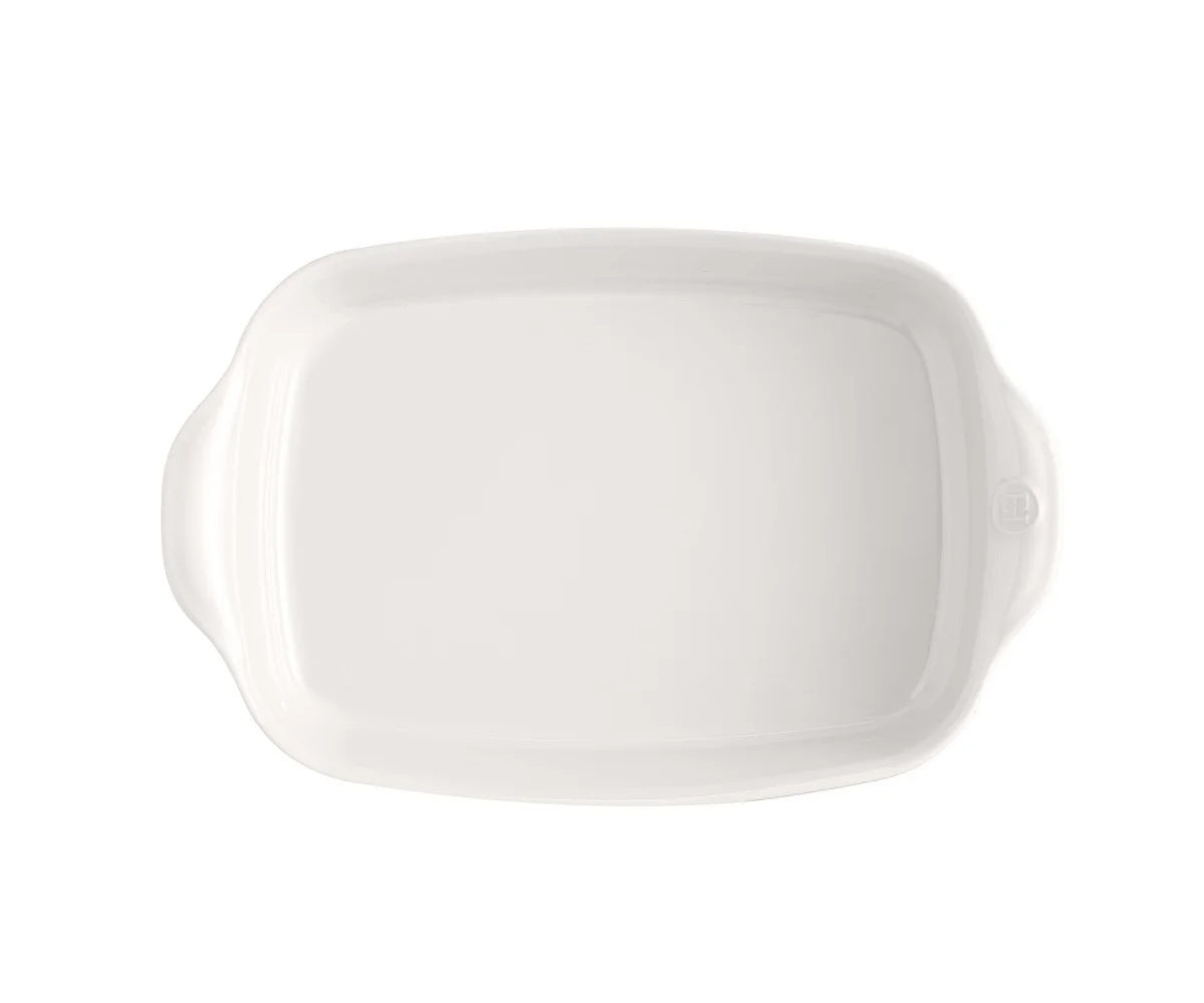 Emile Henry - Prostokątne naczynie do zapiekania 36,5×23,5 - biały