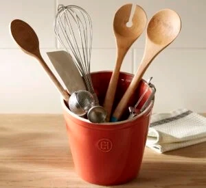 Emile Henry - Pojemnik na przybory kuchenne - czerwony