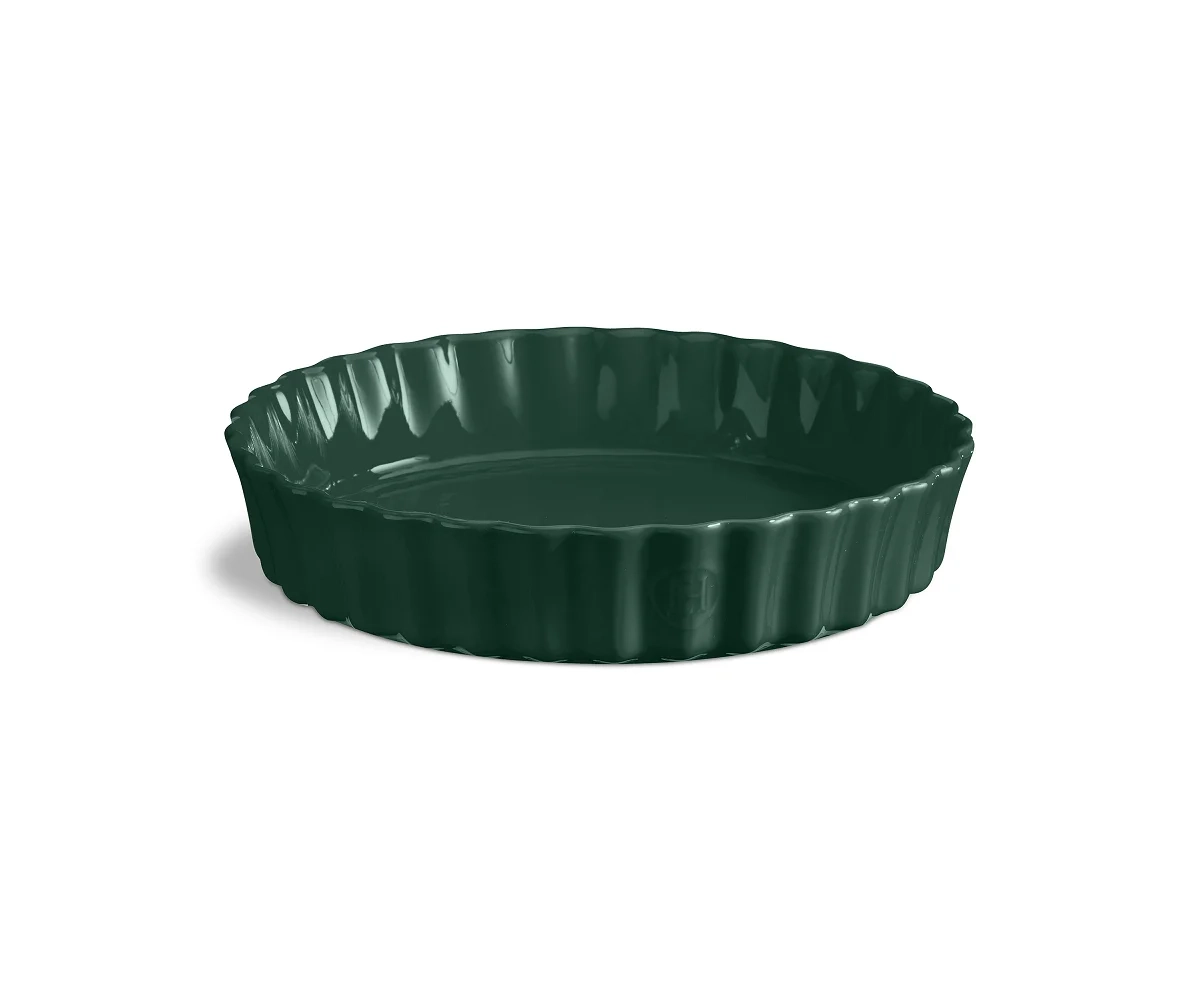 Emile Henry - Naczynie do tarty 24 cm - cedrowy/zielony