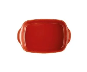 Emile Henry - Prostokątne naczynie do zapiekania 30×19cm - czerwony