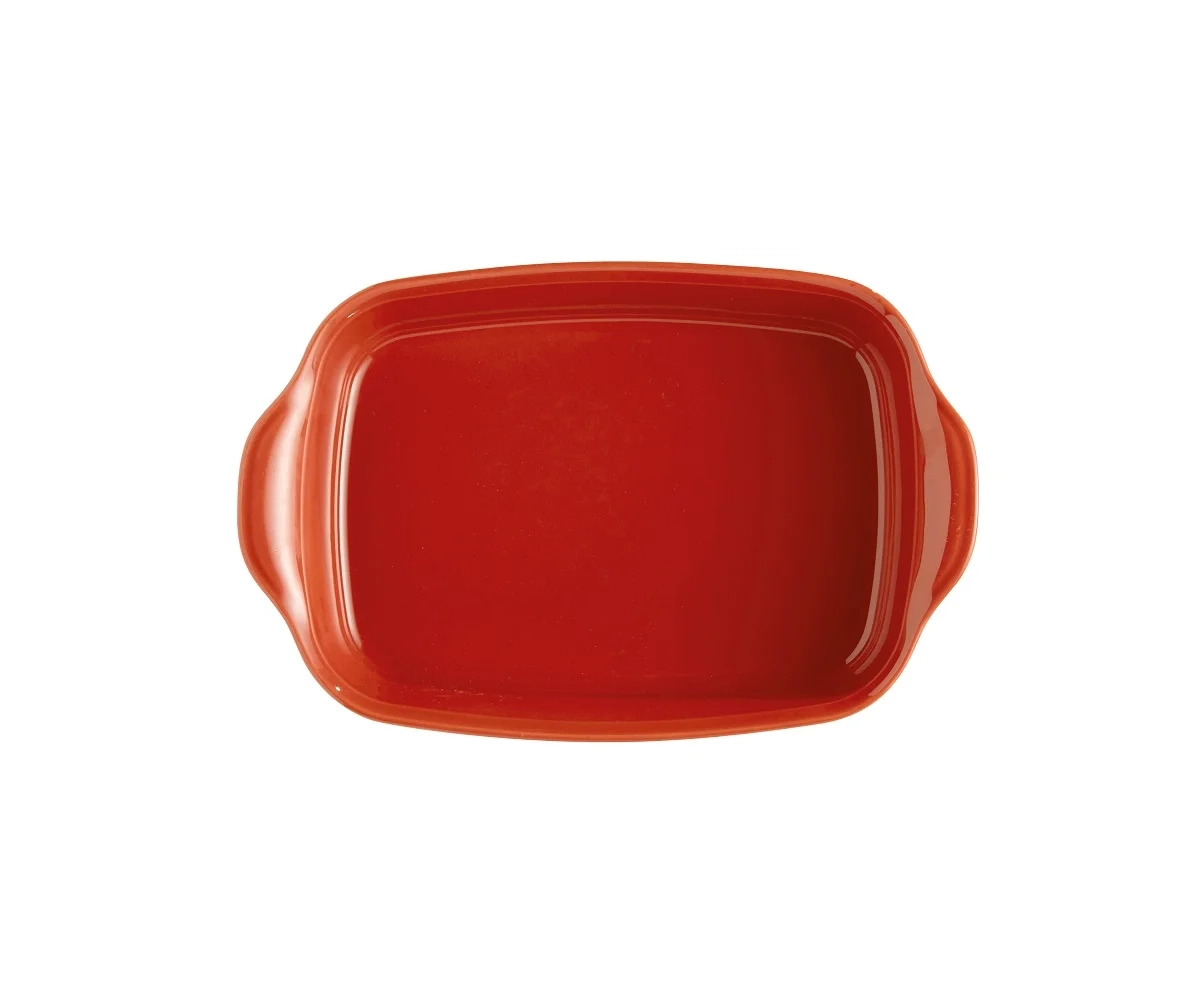 Emile Henry - Prostokątne naczynie do zapiekania 30×19cm - czerwony