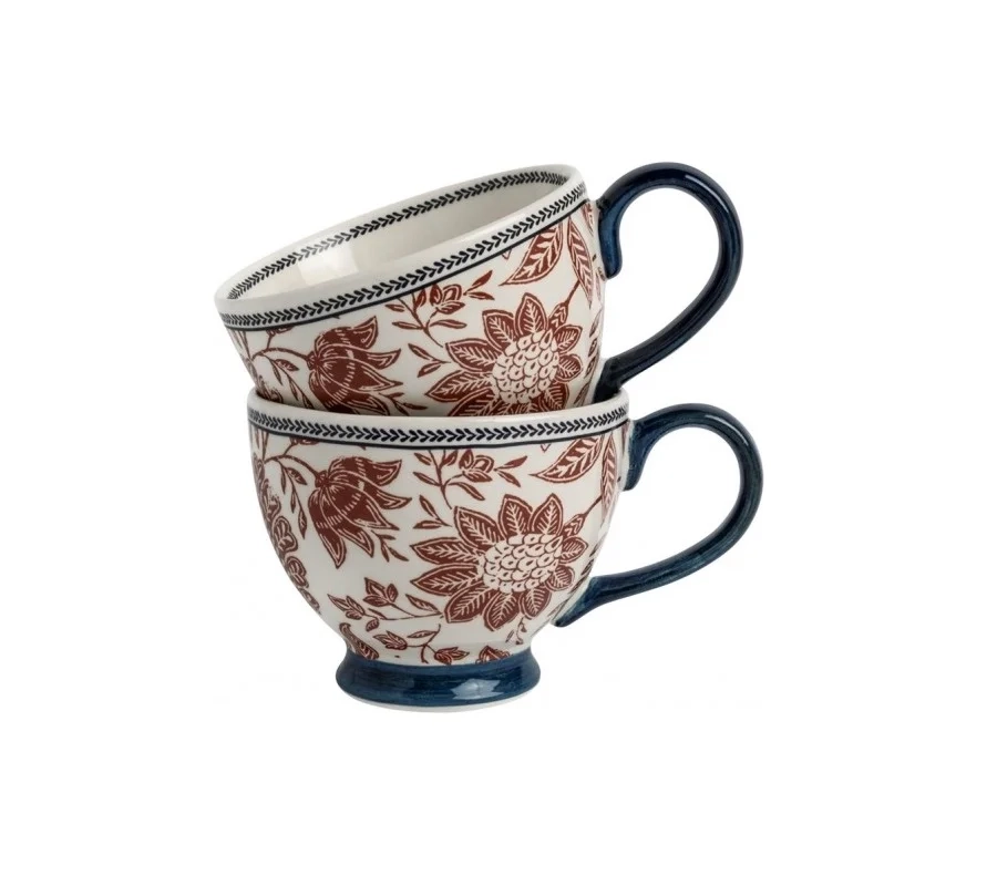 Laura Ashley - Hedingham - Zestaw kubków Terra Blue 0,4l