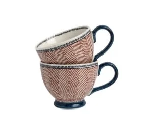 Laura Ashley - Edwin - Zestaw kubków Terra Blue 0,4l