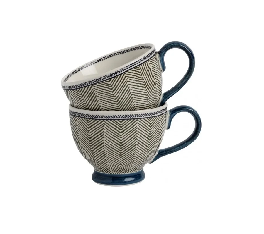 Laura Ashley - Edwin - Zestaw kubków Sage Blue 0,4l