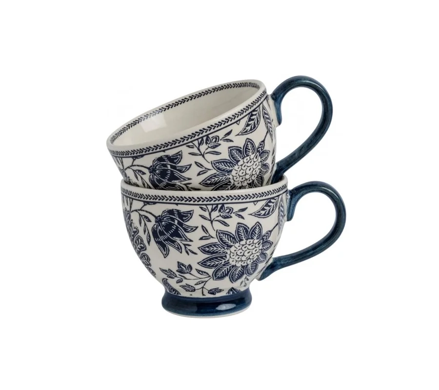 Laura Ashley - Hedingham - Zestaw kubków Blue 0,4l